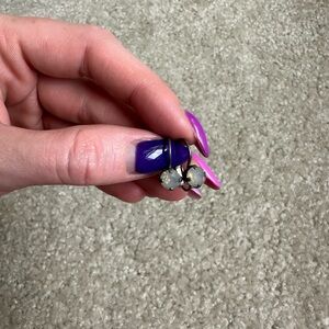 Sabika Opaque White Earrings